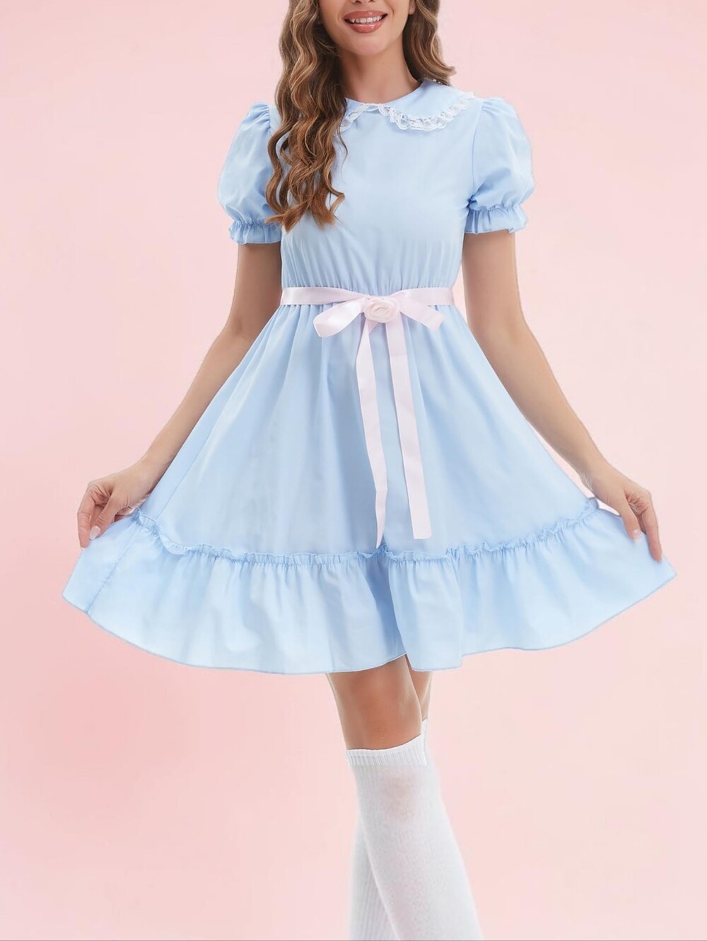 Women's Grady Twins Costume Inspired By The Shining Blue Dress, S